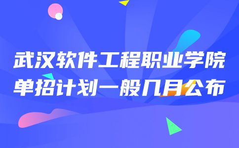 武漢軟件工程職業(yè)學(xué)院?jiǎn)握杏?jì)劃一般幾月公布