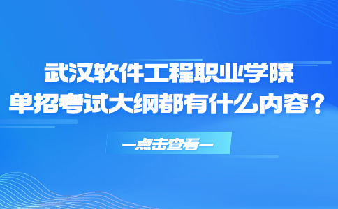 武漢軟件工程職業(yè)學(xué)院?jiǎn)握锌荚嚧缶V都有什么內(nèi)容？