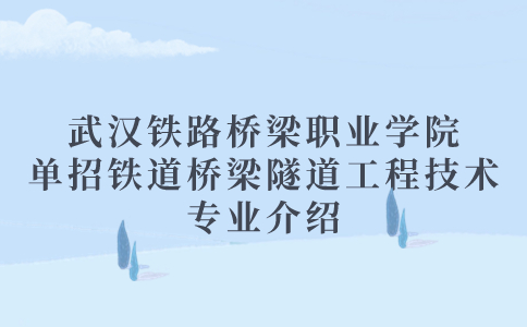 武漢鐵路橋梁職業學院單招鐵道橋梁隧道工程技術專業介紹