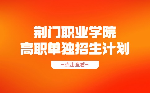 2024年荊門職業學院高職單獨招生計劃